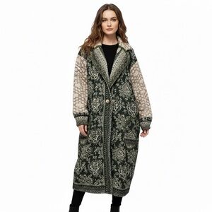 Diana Coatsworth Upcycled Tapestry Duster Jacket size 2x/3x